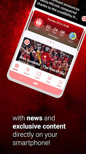 Olimpia Milano – Official App Screen 2