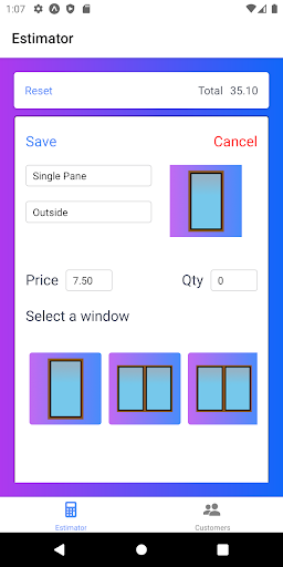 Android application Window Counter screenshort