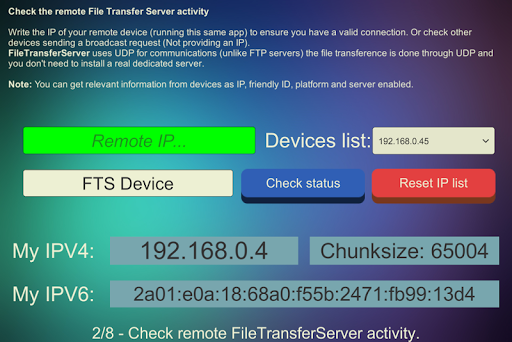 File Transfer Server Screen 2