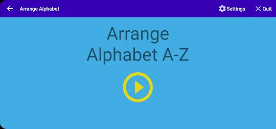 Arrange Alphabet (A-Z)