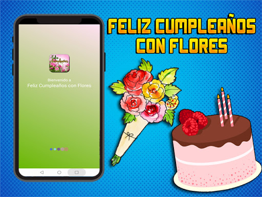 Android application Feliz Cumpleaños Con Flores screenshort