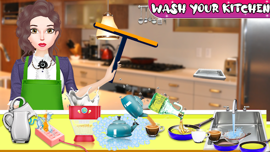 لعبة تنظيف المطبخ الفوضوي