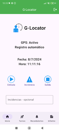 Android application Glocator screenshort
