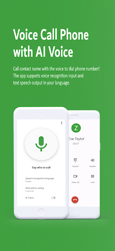 Android application Voice Call Phone - AI Voice screenshort