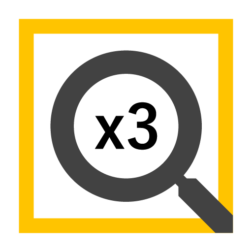 3x Magnifying Glass logo