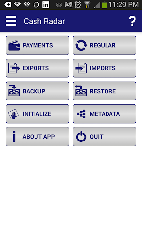Android application Cash Radar screenshort
