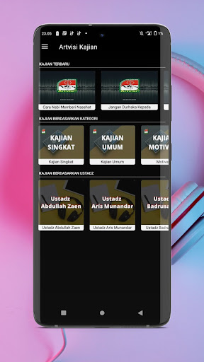 Android application Artvisi Kajian screenshort