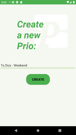 Prio - prioritise lists easily Screen 2