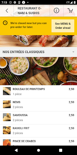 O-Nam & Sushis Screen 3