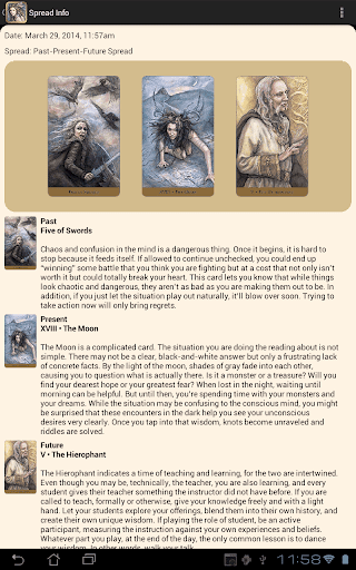 Screenshot of Tarot of the Hidden Realm