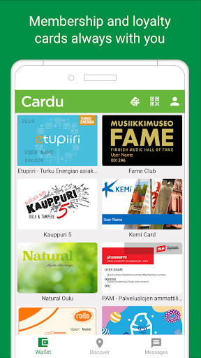 Android application Cardu : Loyalty and membership screenshort