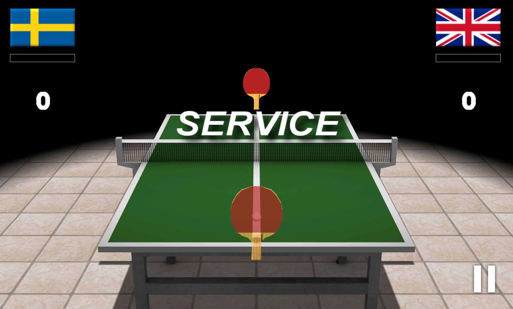 Android application Virtual Table Tennis 3D screenshort