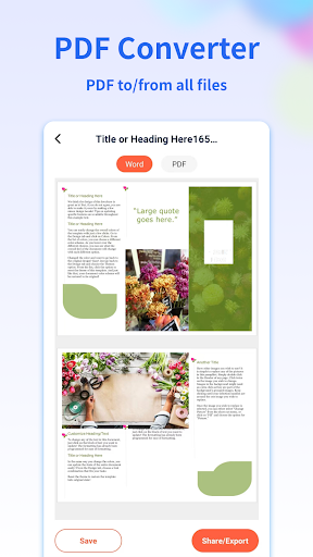 Android application PDF to Word:PDF Maker screenshort