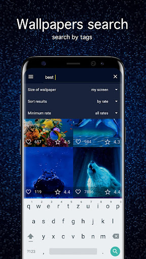 Screenshot of Blue Wallpapers PRO