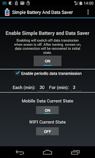 Simple Battery and Data Saver Screenshot