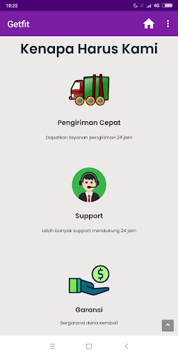Android application Getfit screenshort
