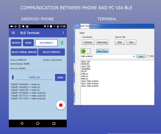 BLE Terminal PRO Screen 2