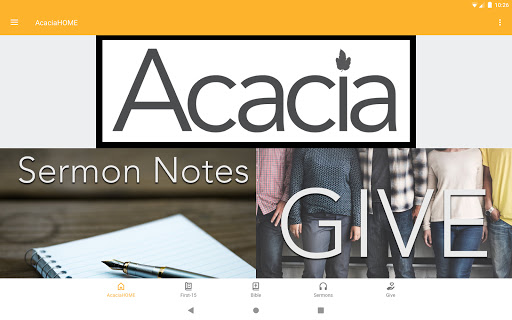 Screenshot of Acacia Church App