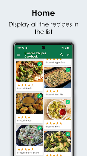 Android application Broccoli Recipes Cookbook screenshort