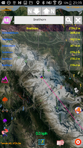 Android application Alps 3D screenshort