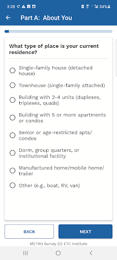 HGAC / METRO Travel Survey Screen 3