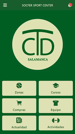 Android application SOCFER SPORT CENTER screenshort