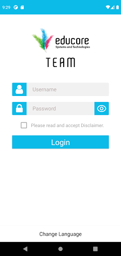 Android application Educore Team screenshort