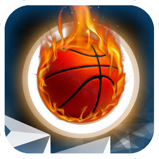 Casual shooting basketball logo