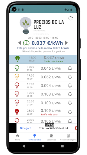 Precio de la luz y gasolina Screen 3