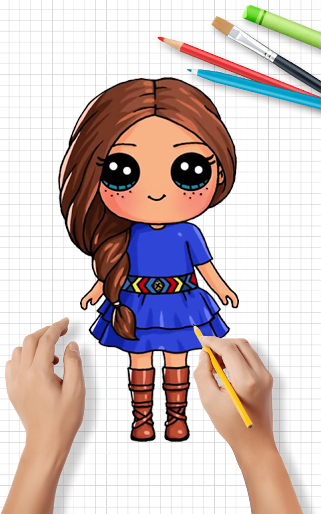 How To Draw Cute Girls Drawing Girl Step By Step 4 9 3 Apk Download Com Fatstudio Howtodrawcutegirls Apk Free