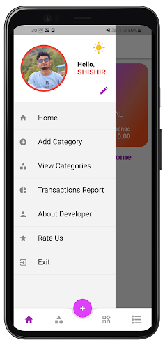Android application Budget Tracker screenshort