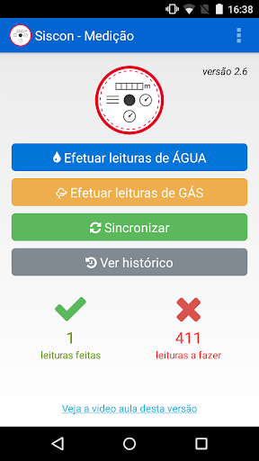 Android application Siscon - Medição screenshort
