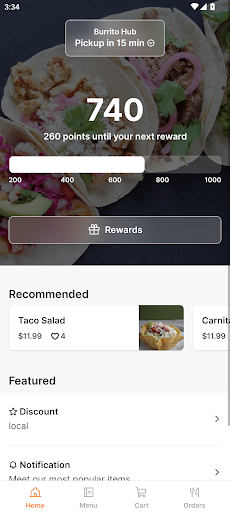 Android application Burrito Hub screenshort