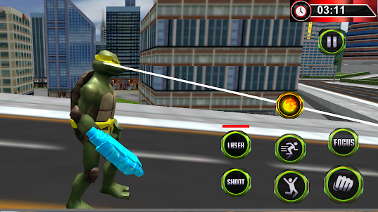 Flying Turtle Rope Hero Fight