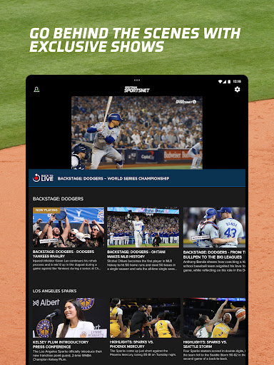 Screenshot of Spectrum SportsNet: Live Games
