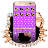 Purple Kitty Diamond Bowknot Theme icon