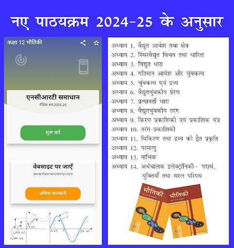 Android application Class 12 Physics Hindi Medium screenshort