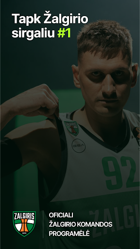 Android application Žalgiris screenshort