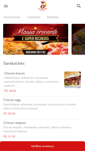 Android application O Rei Da Pizza - Curitiba screenshort