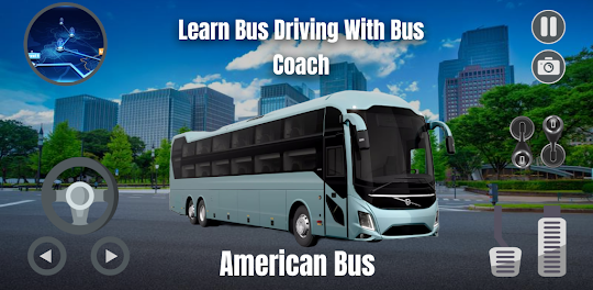 American Coach Bus Driving 3d