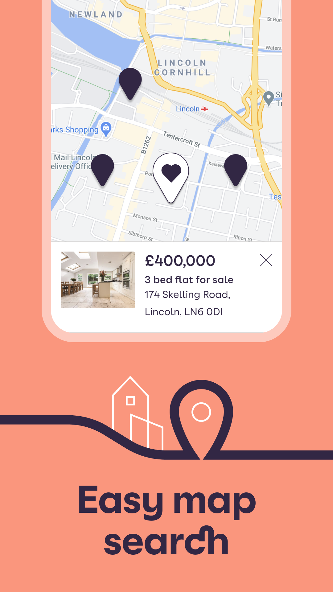 Android application Zoopla property search UK Homes to buy and rent screenshort