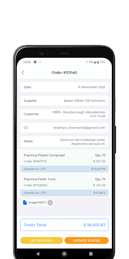 Interax Purchase Orders Screen 3