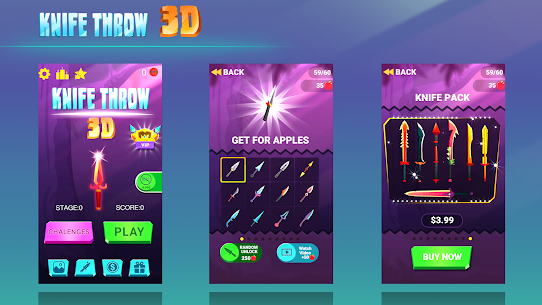 Knife Throw 3D MOD APK (UNLIMITED GOLD/UNLIMITED SPIN) 6