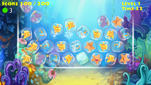 Android application Happy Fish Blox: Block Tap Fun screenshort