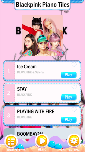 Code Triche Ice Cream BlackPink & Selena Piano Tiles  APK MOD (Astuce) screenshots 2