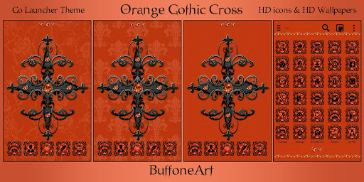 Android application Orange Gothic Cross Go Launche screenshort