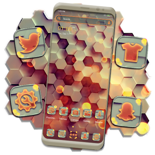 3D Hexagon Theme logo