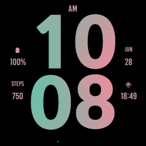 Big Pastel Watch Face Download on Windows