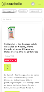2x Sanytol - Eco Recarga Jabón de Manos de Cocina, Aroma Pomelo y