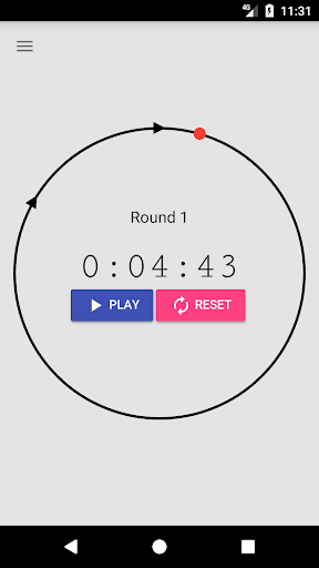 Android application Interval Clock screenshort